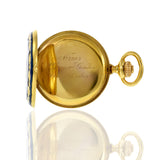 Vintage 1930's J. Dauer Geneve 18KT Yellow Gold Blue Enamel Pocket Watch