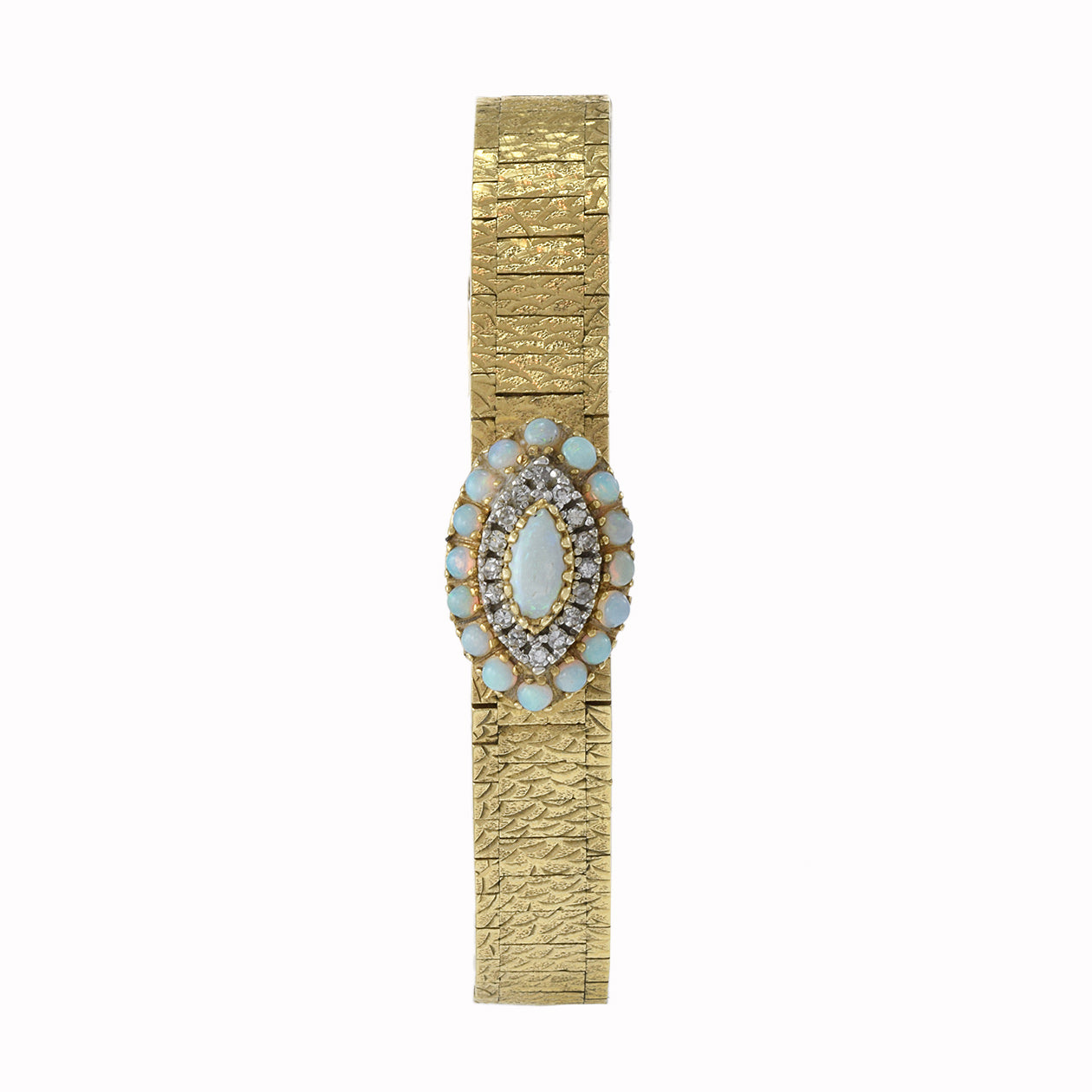 North Star 1960's Opal and Diamond Cocktail Watch