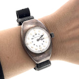 Antiques 1910 Tavannes Porcelain Dial Sterling Silver Watch