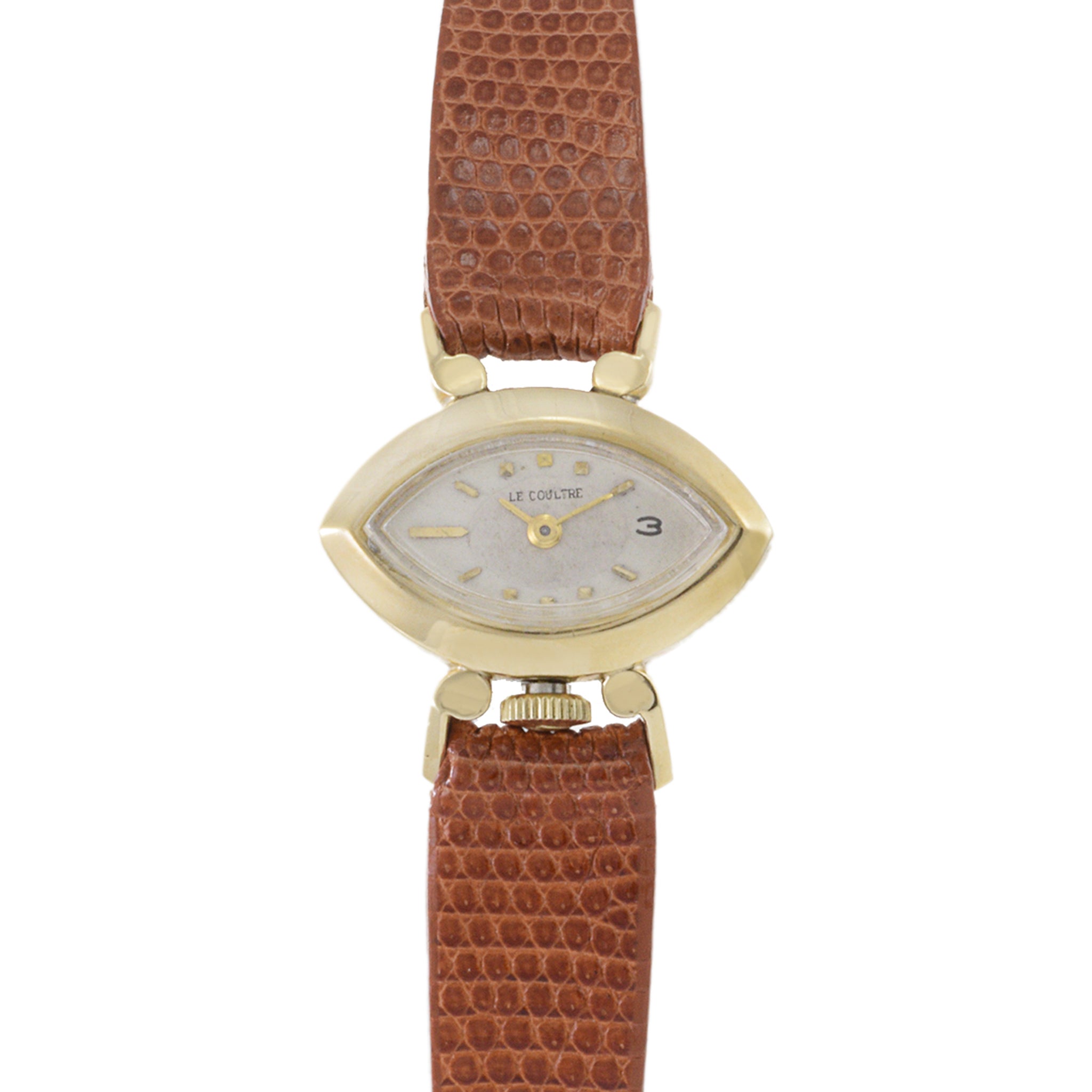 Jaeger LeCoultre "Eye" Watch 14K Yellow Gold Manual Wind