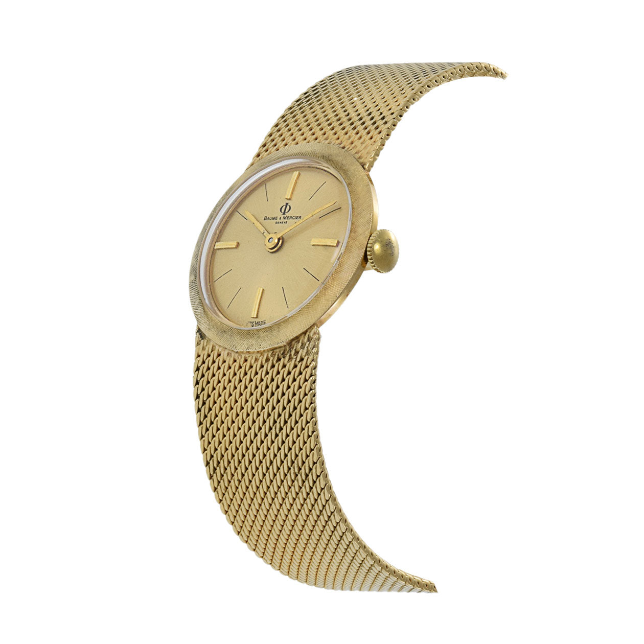 Baume & Mercier 1960's 14kt Gold Bracelet Watch