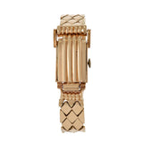 Mathey Tissot 1960's 14kt Rose Gold Ribbed Covered Bracelet Watch