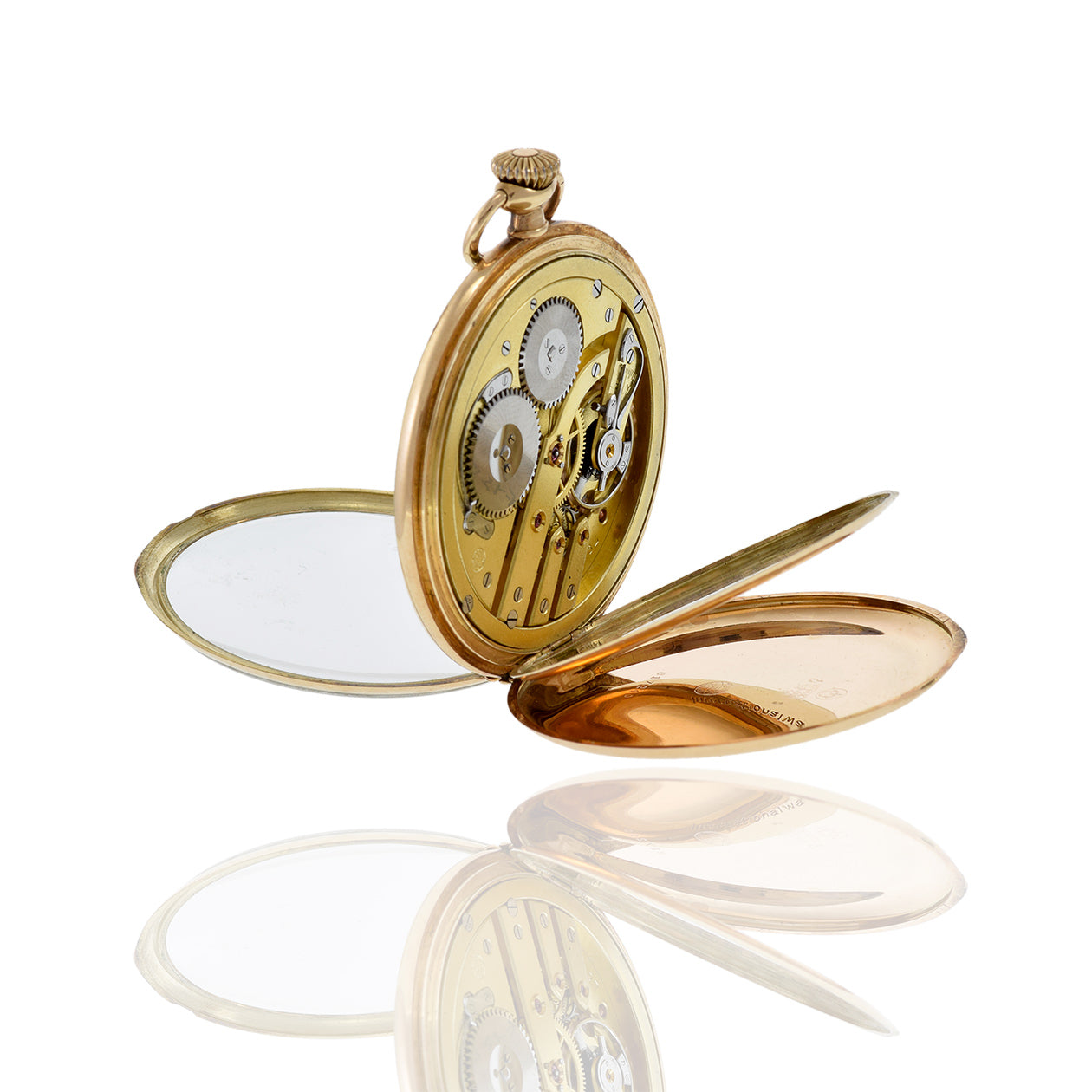 Vintage 1950's International Watch Company (IWC) 14KT Yellow Gold Pocket watch