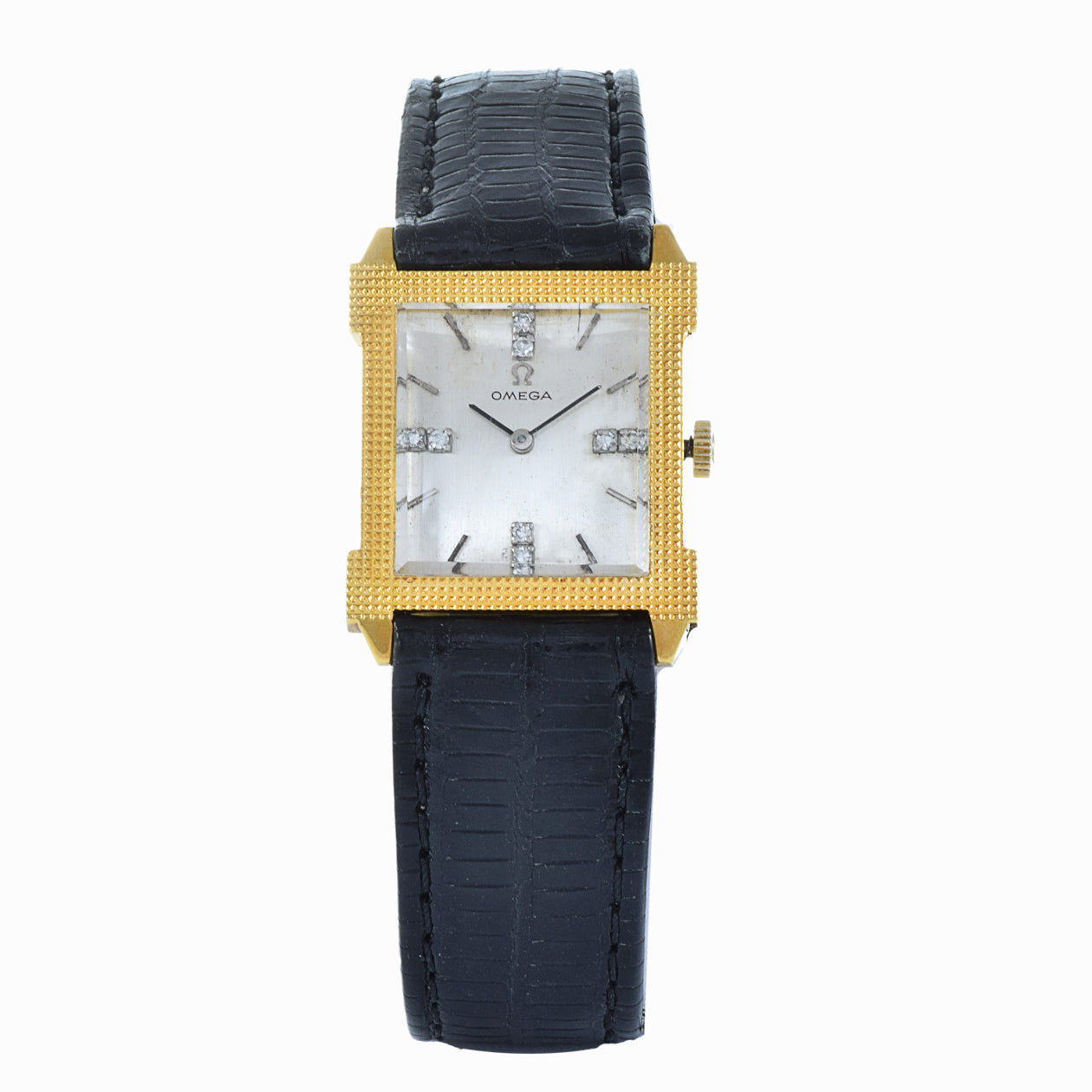 Vintage Omega 1960's 14KT Yellow Gold And Diamond Watch