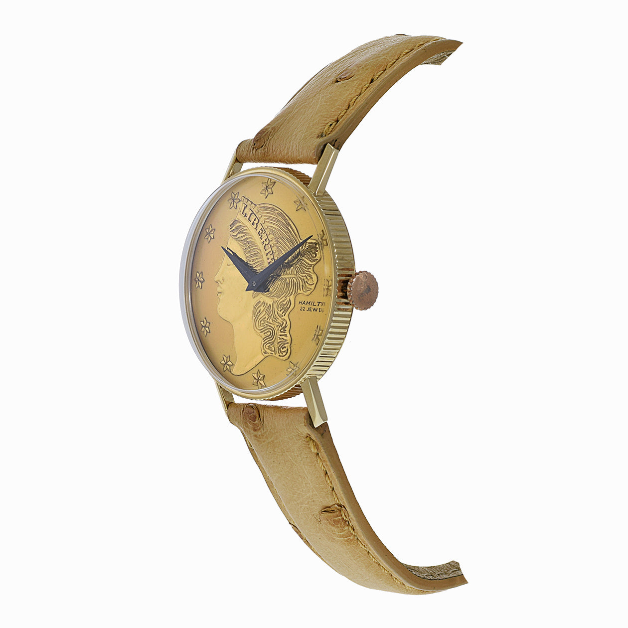 Vintage 1969 Hamilton Liberty Coin 14KT Yellow Gold Watch