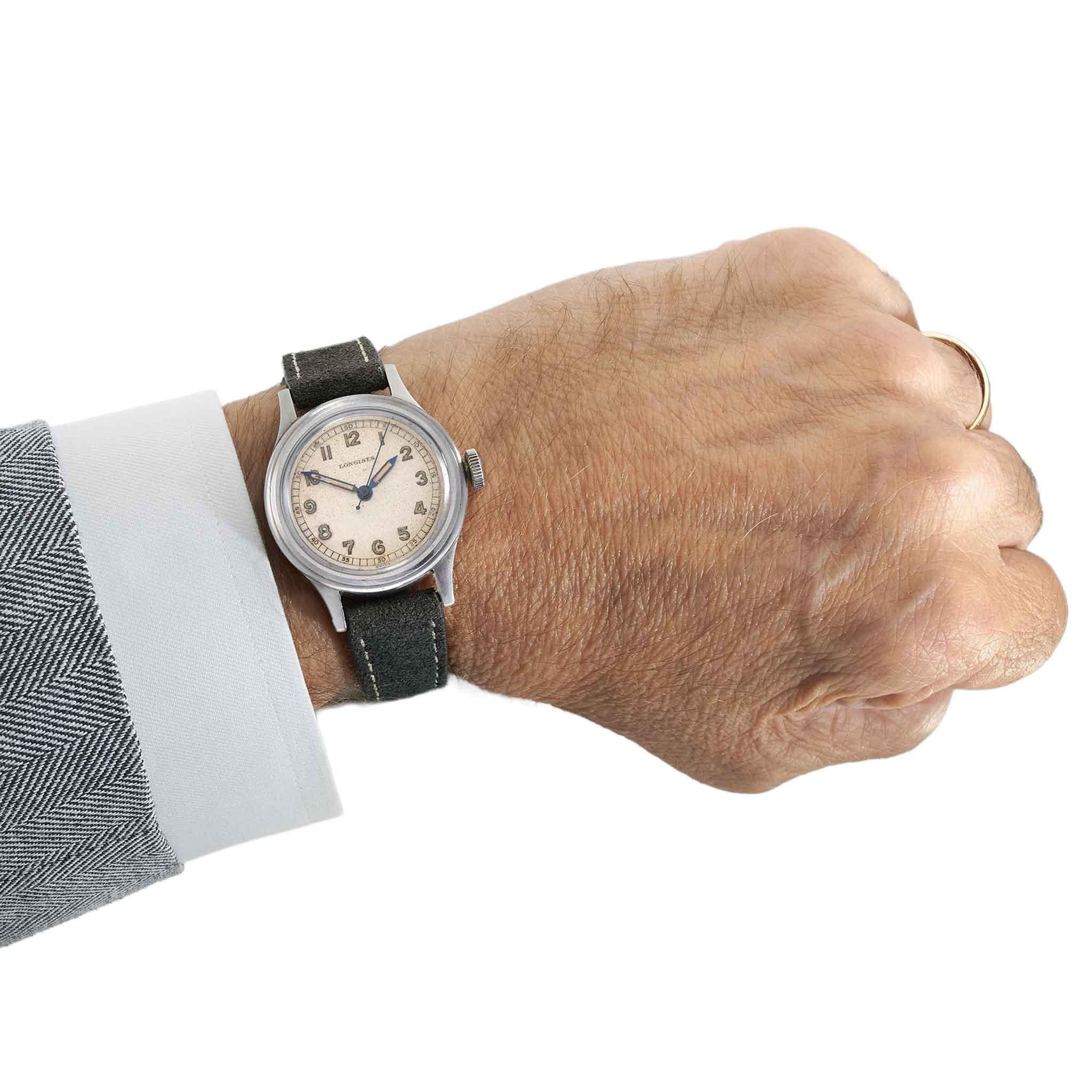 Vintage 1940's Longines Sei Tacche Military Style Watch