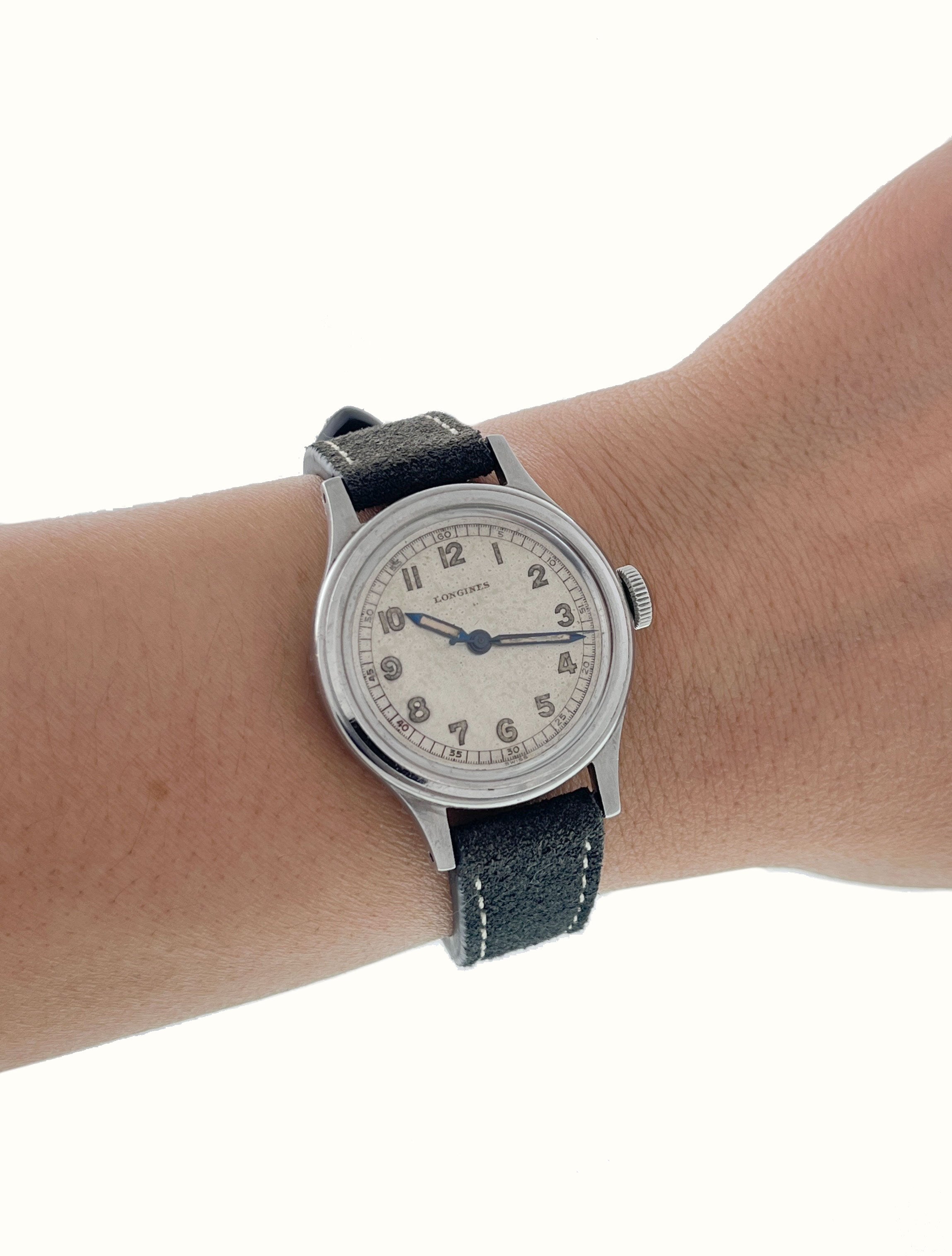 Vintage 1940's Longines Sei Tacche Military Style Watch