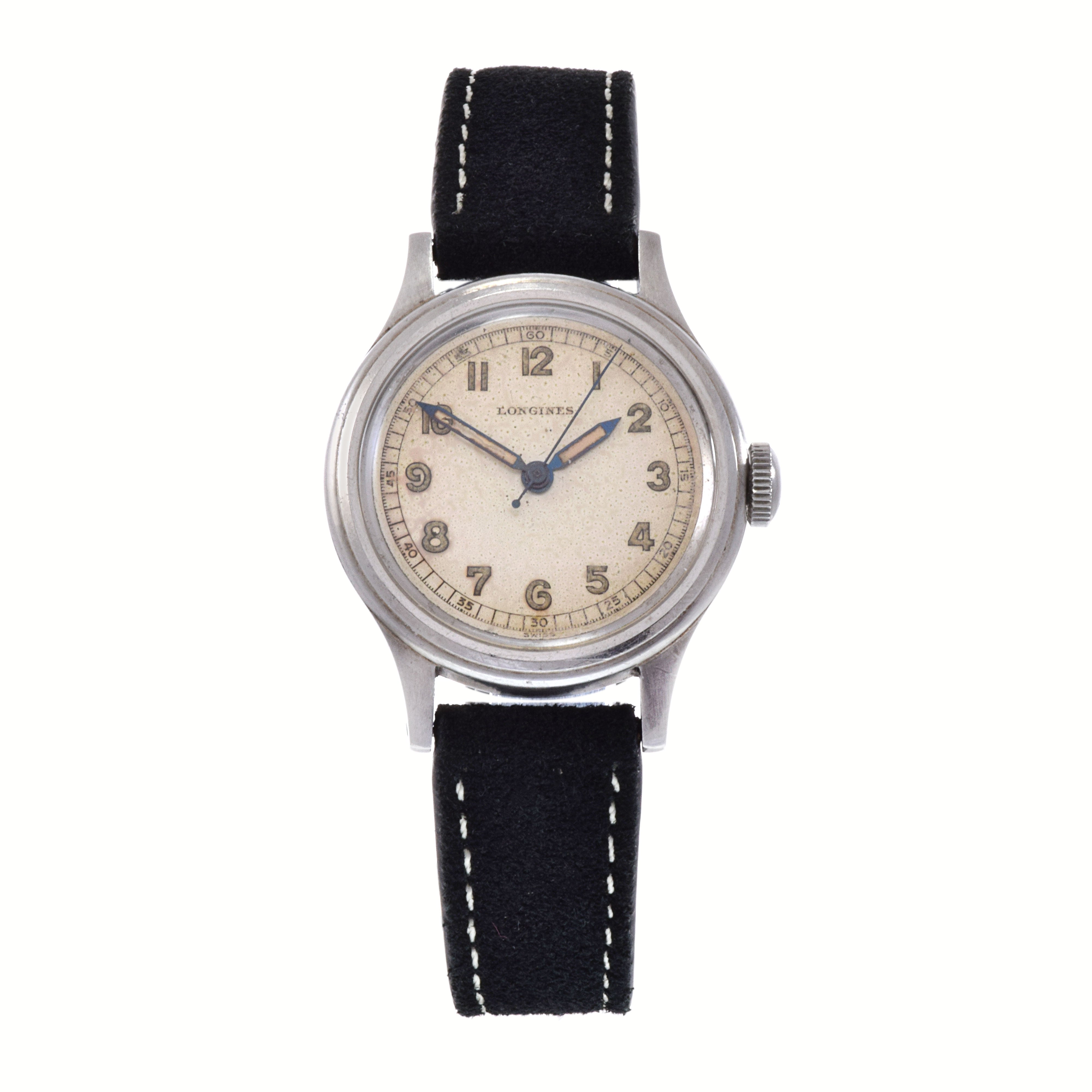 Vintage 1940's Longines Sei Tacche Military Style Watch