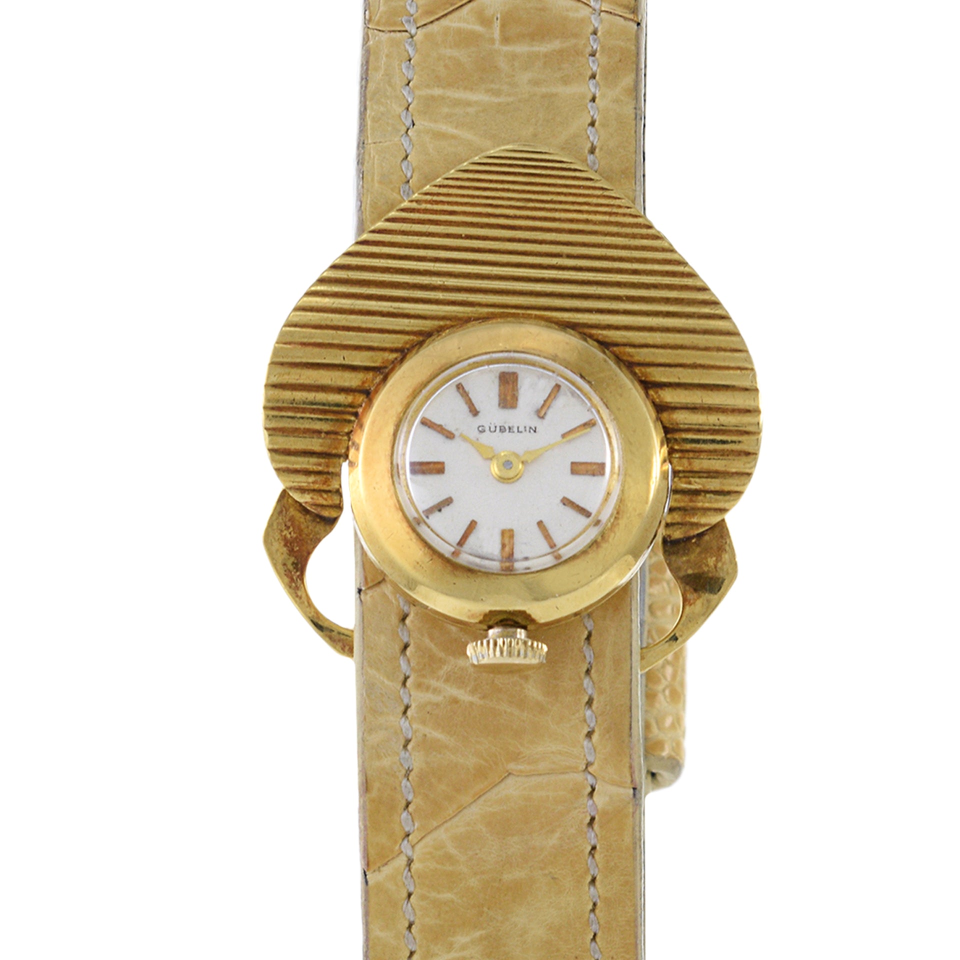 Gubelin 18K Gold Heart Shaped Cocktail Watch Manual Wind