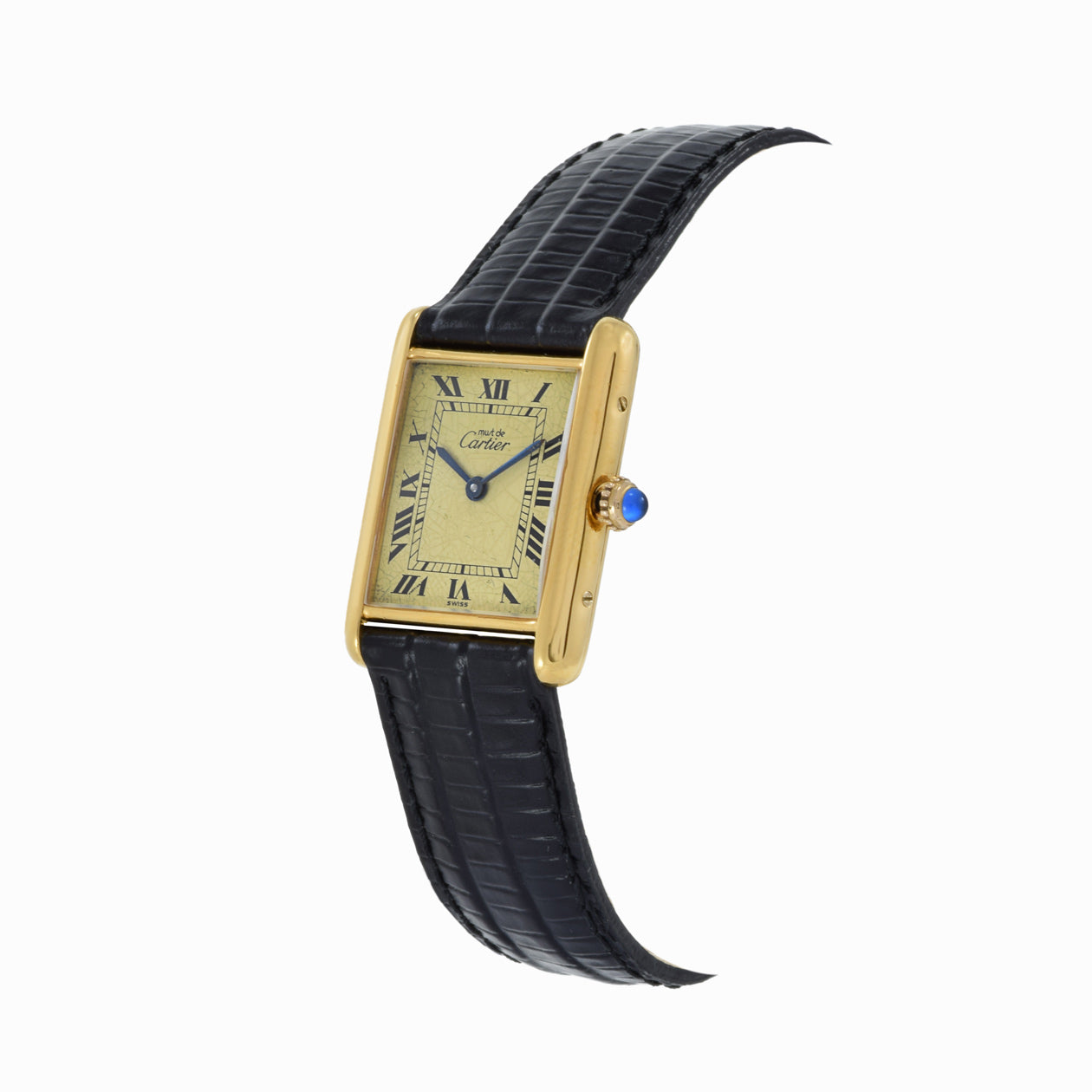 Vintage Must de Cartier 1970 s Vermeil Quartz watch Louis Martin