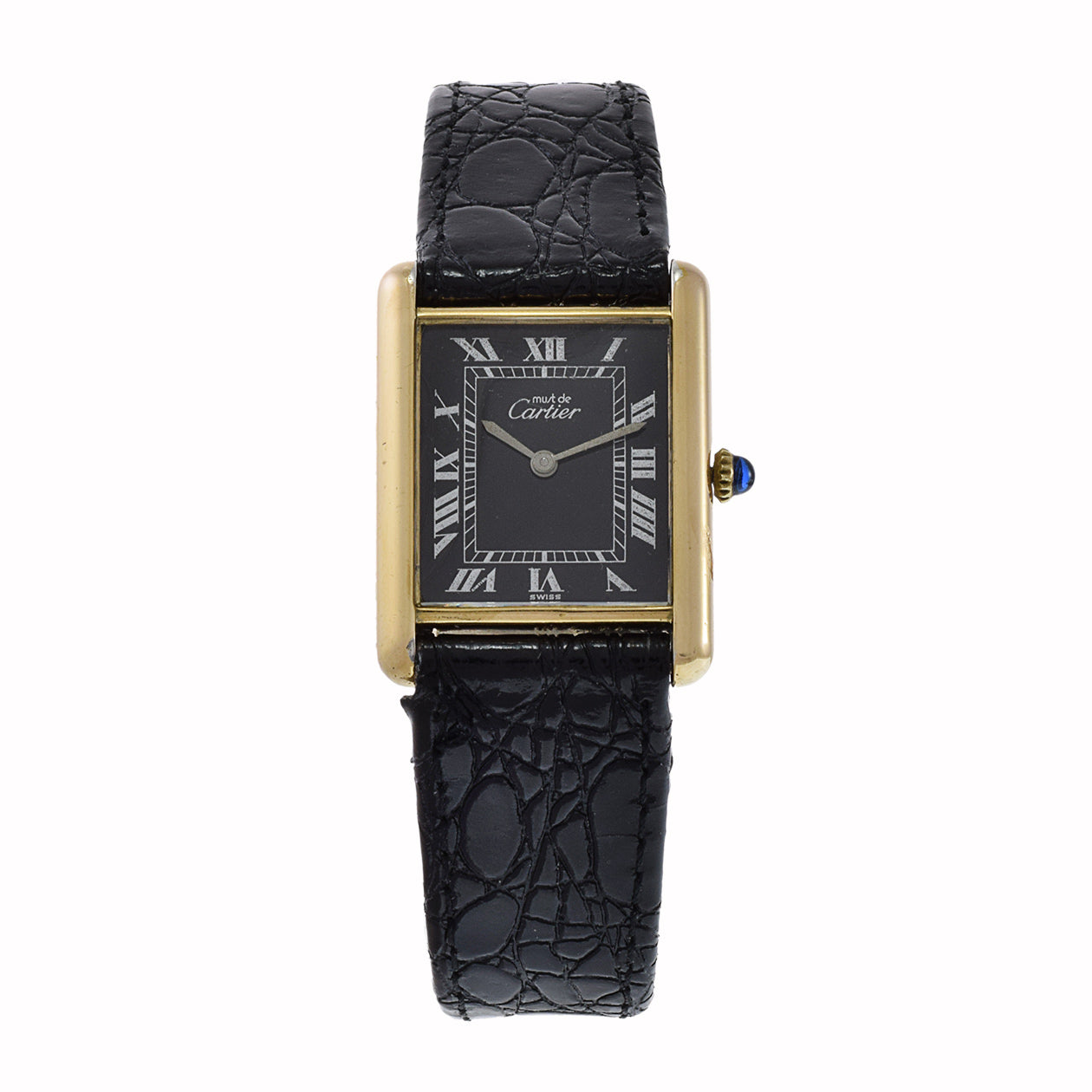 Vintage Must de Cartier 1970's Vermeil manual wind watch