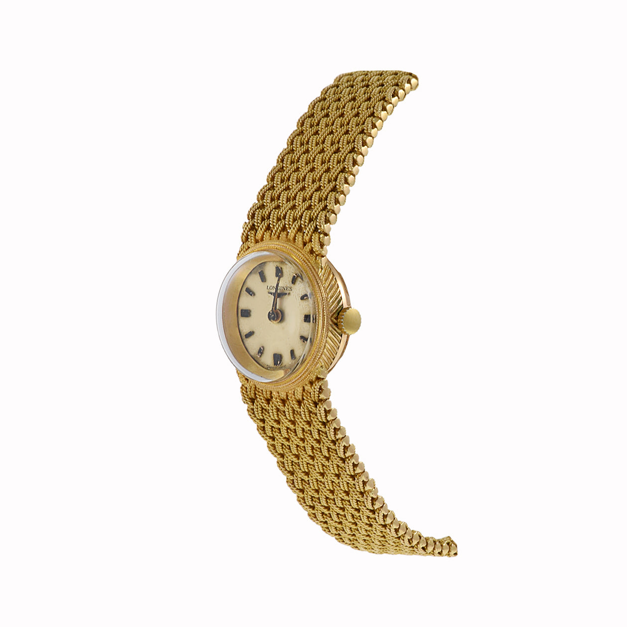 Vintage 1960s Longines 18KT Yellow Gold Ladies Wrist Watch