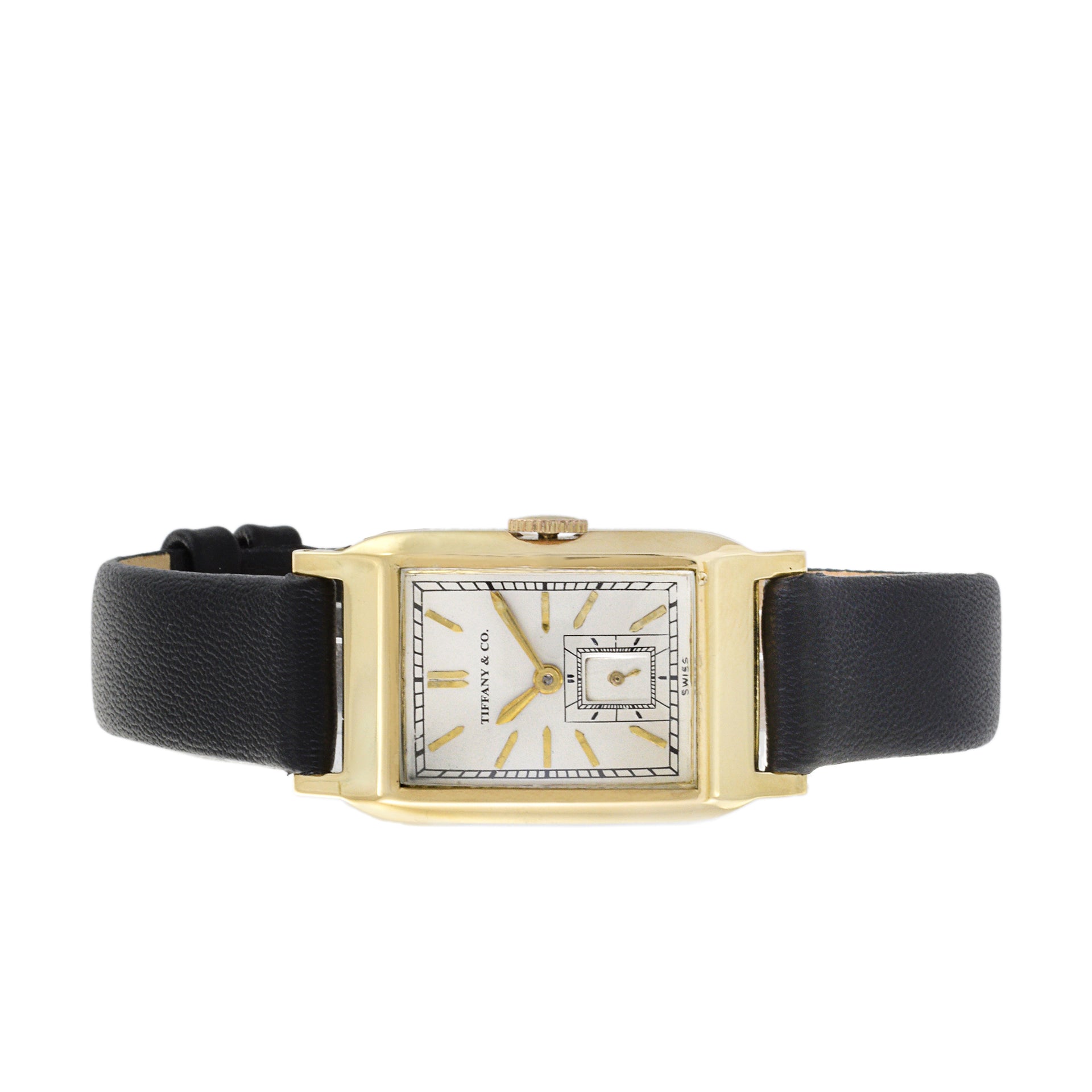 Tiffany & Co. Tank Watch by Movado 14K Yellow Gold