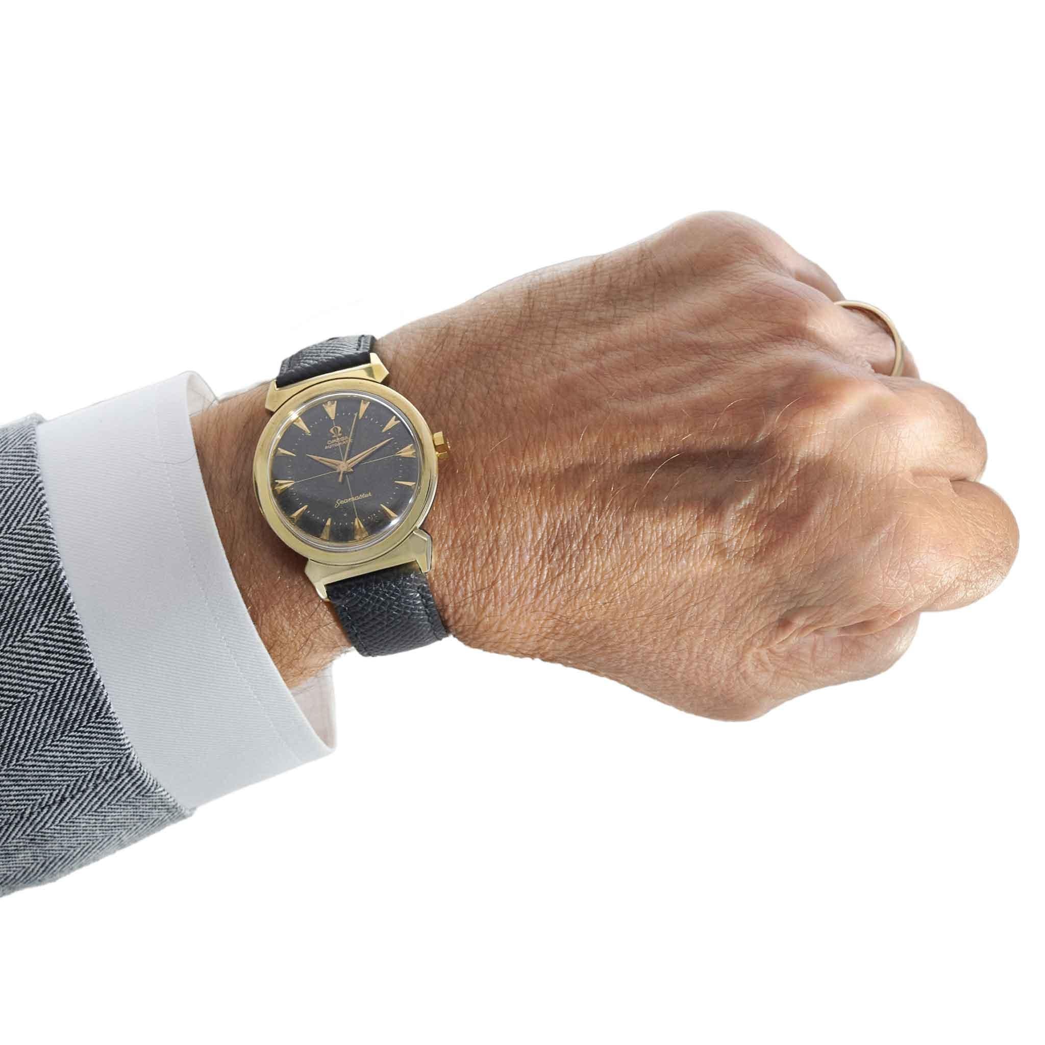 Omega Seamaster Reference 14363 Scarab Lugs Gilt Dial Automatic