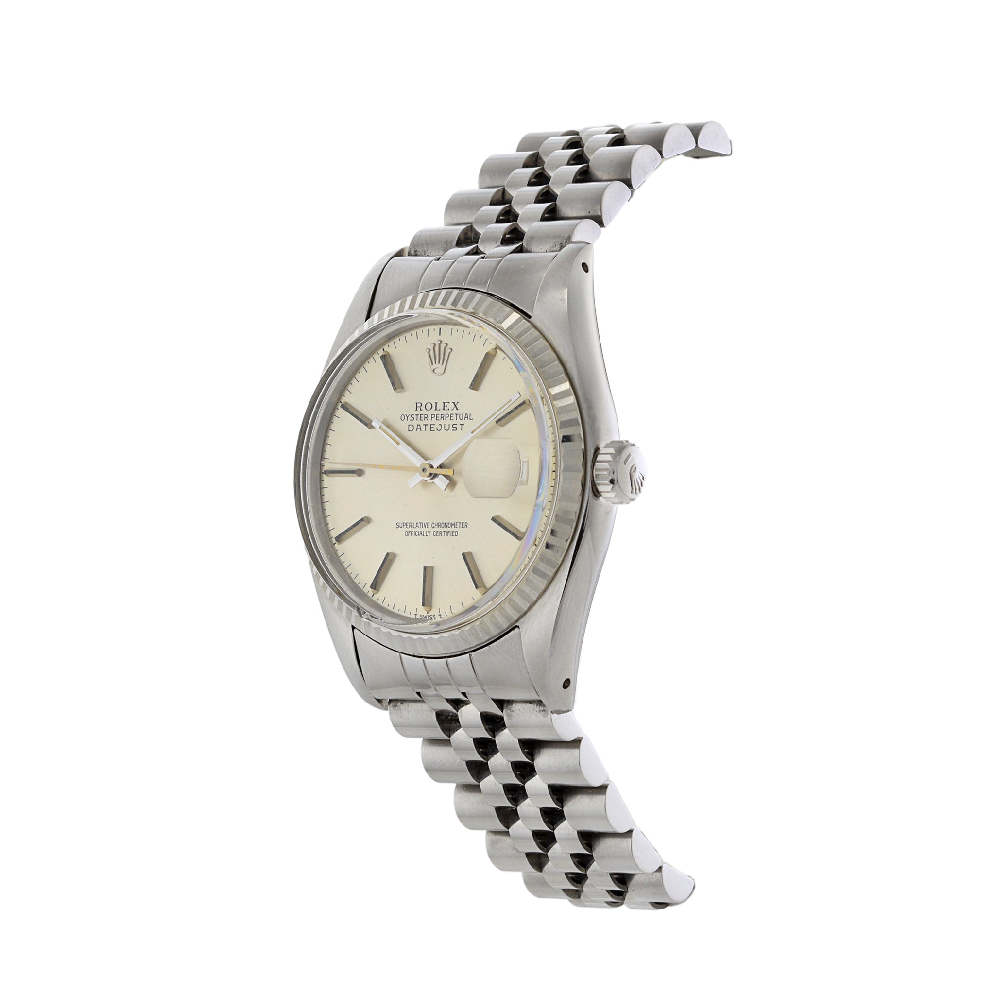 Rolex Datejust Reference 16014 18K White Gold and Stainless Steel Louis Martin Jewelers Rockefeller Center NYC