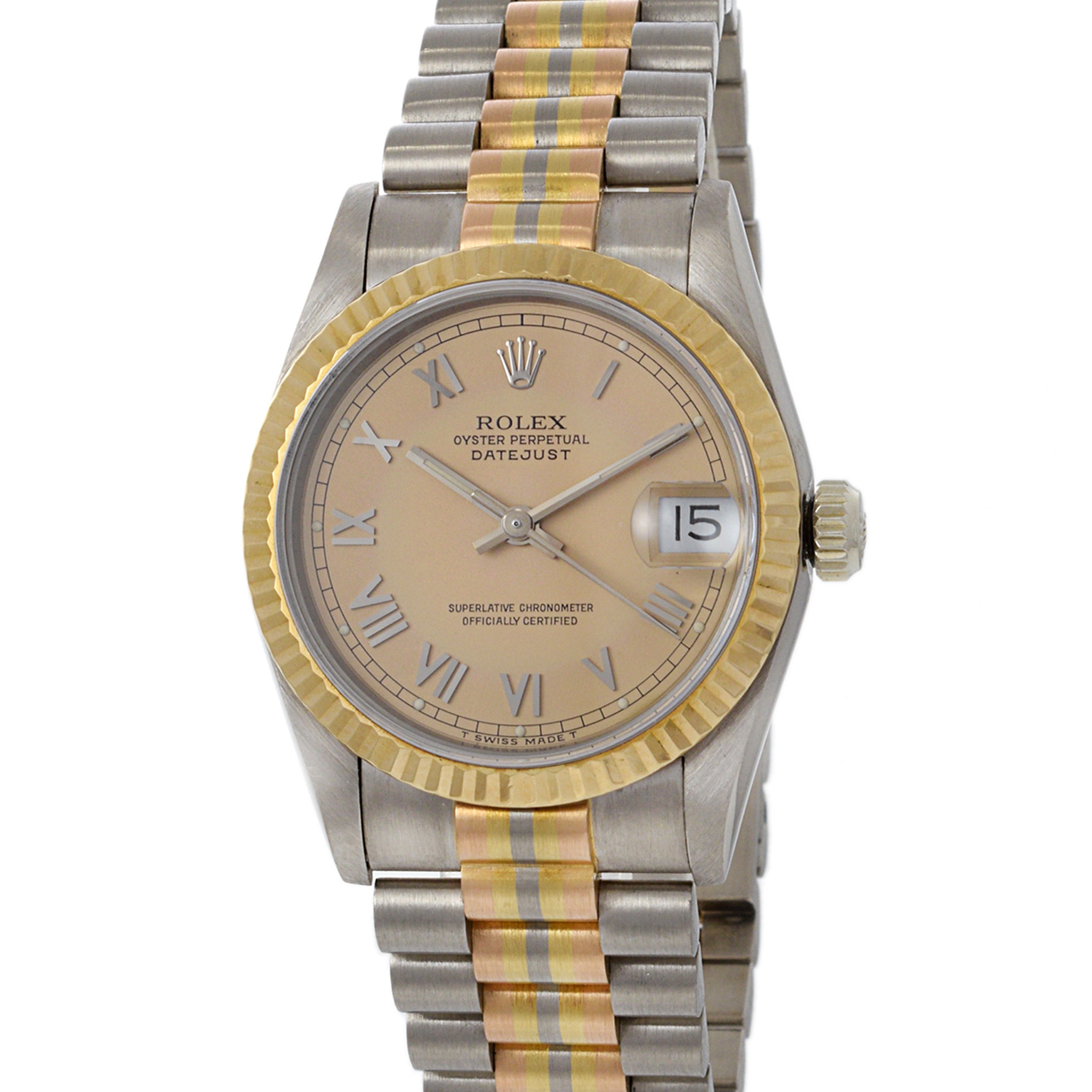 Rolex Datejust Tridor 18K Tri Tone Gold 31mm 68279BIC