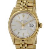 Rolex Datejust Reference 16018 18K Yellow Gold 36mm Quickset 1978 Manufacture