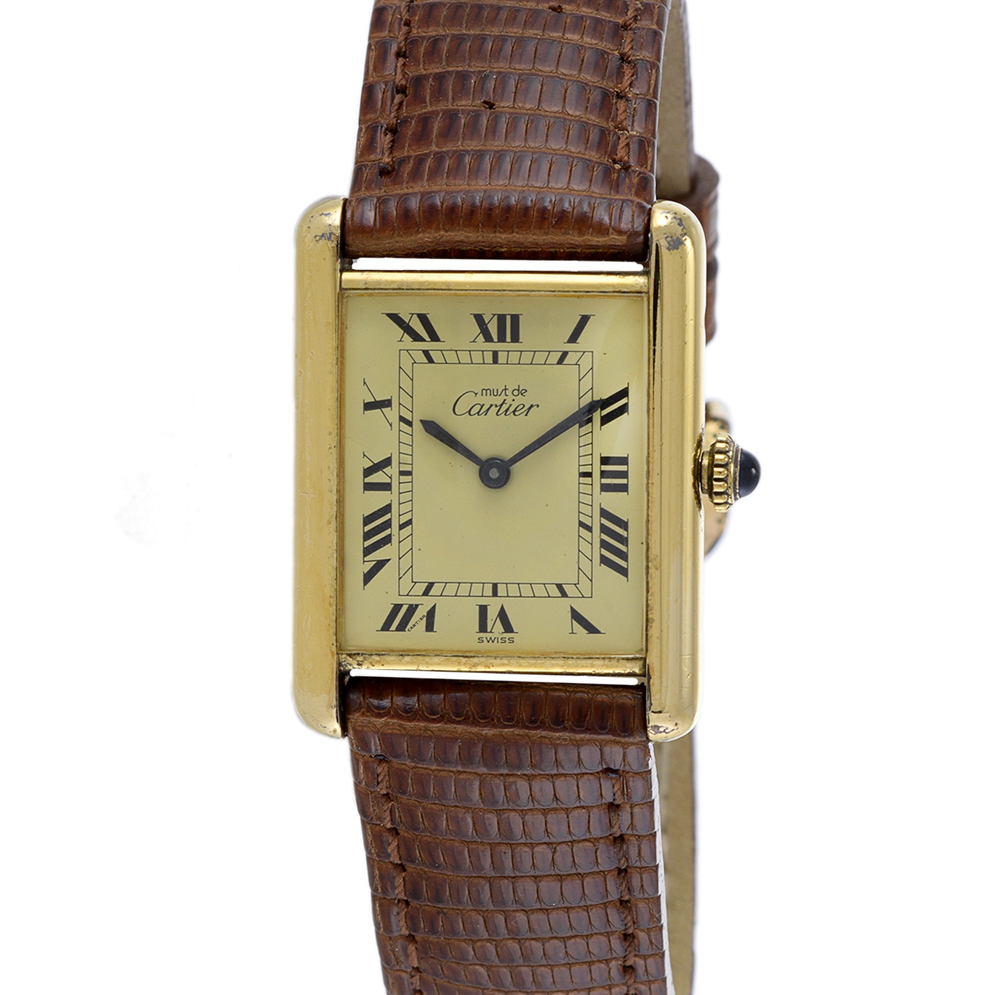 Cartier Must de Cartier Vermeil Tank Watch Reference 60029 Manual Wind