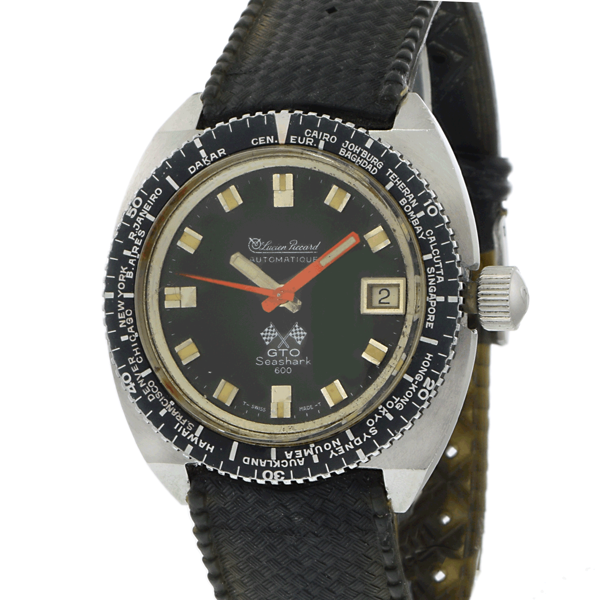 Vintage 1970s Lucien Piccard GTO Seashark 600 Automatic
