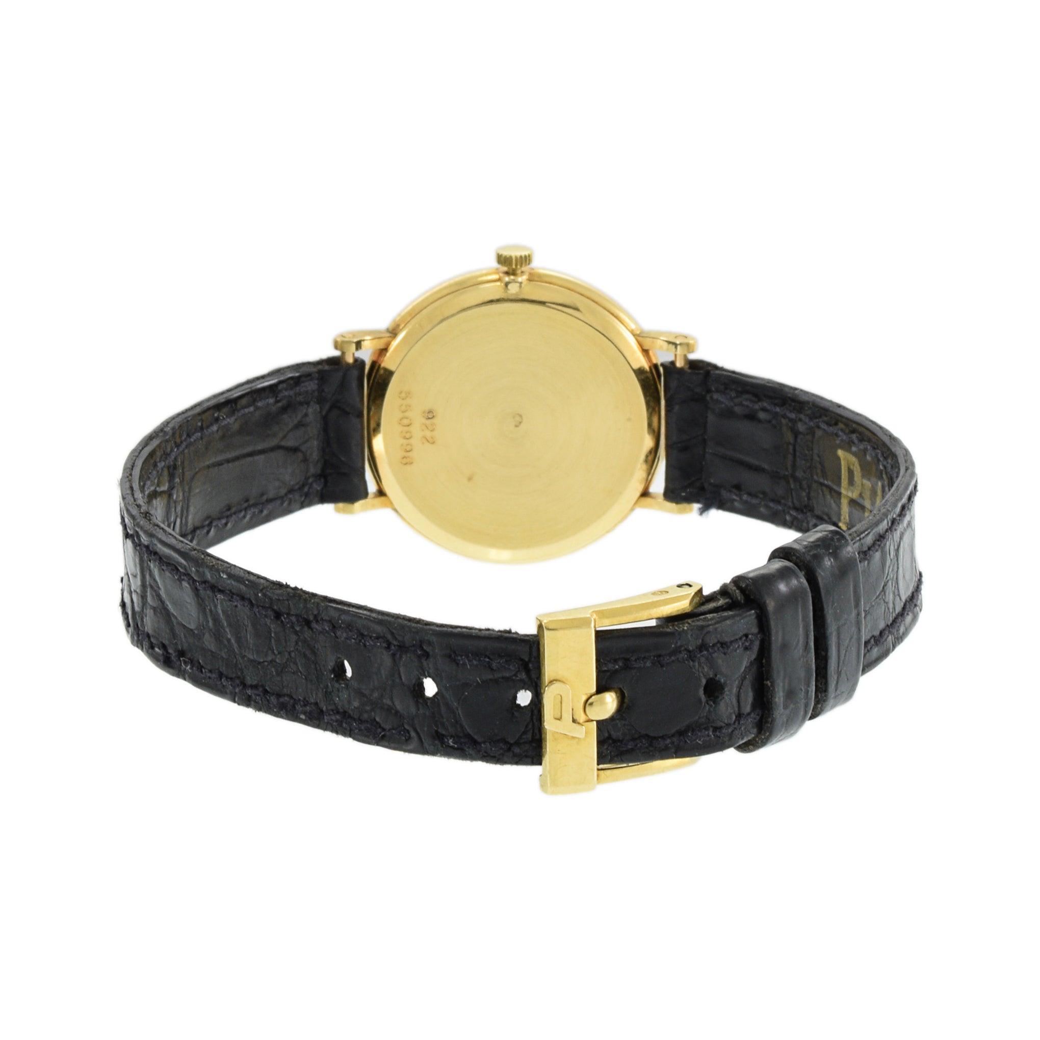 Vintage Piaget 18KT Yellow Gold Onyx Dial Watch