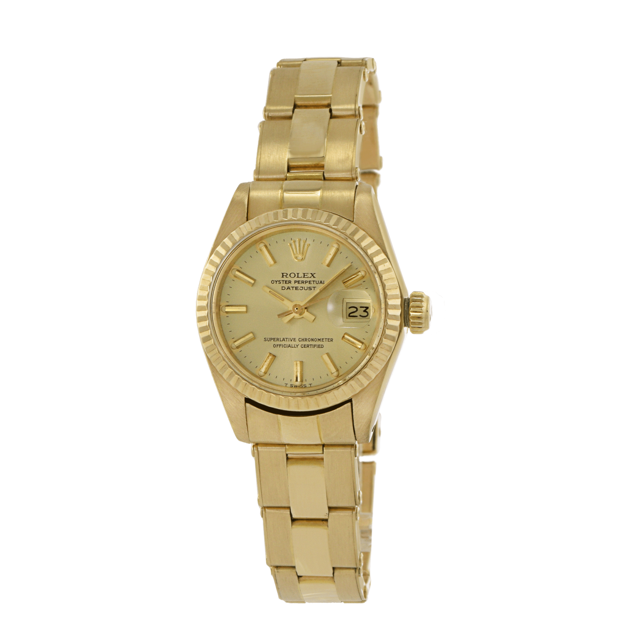 Vintage 1978 Ladies Rolex Datejust 26mm 18KT Yellow Gold 6917