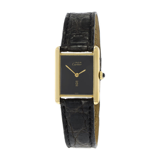 Vintage 1980’s Mechanical Must de Cartier Black Dial