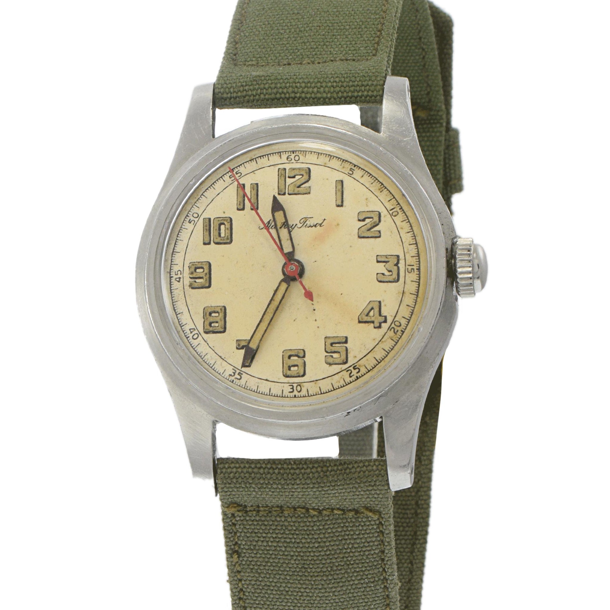 VINTAGE 1940'S MATHEY TISSOT MILITARY WATCH