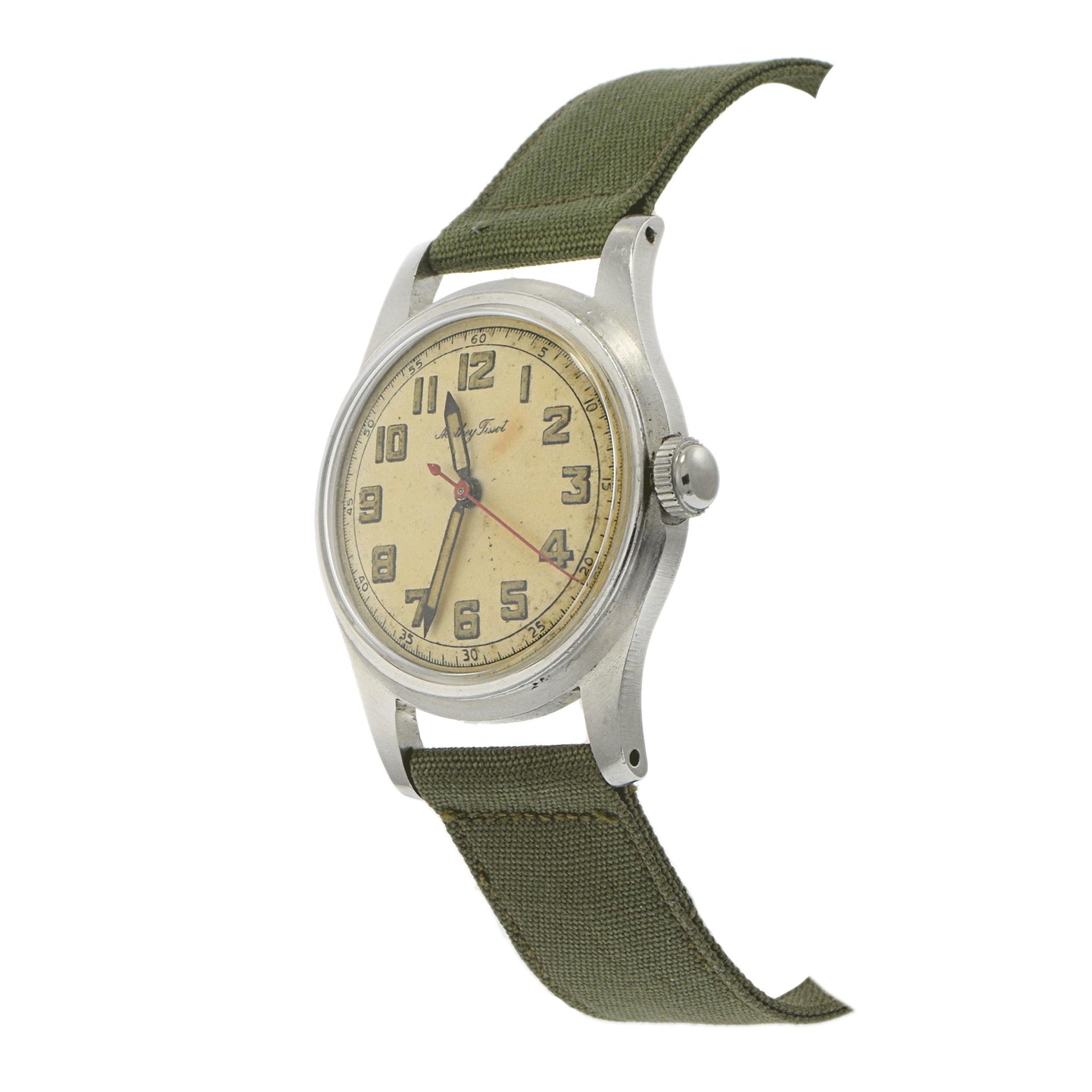 VINTAGE 1940'S MATHEY TISSOT MILITARY WATCH