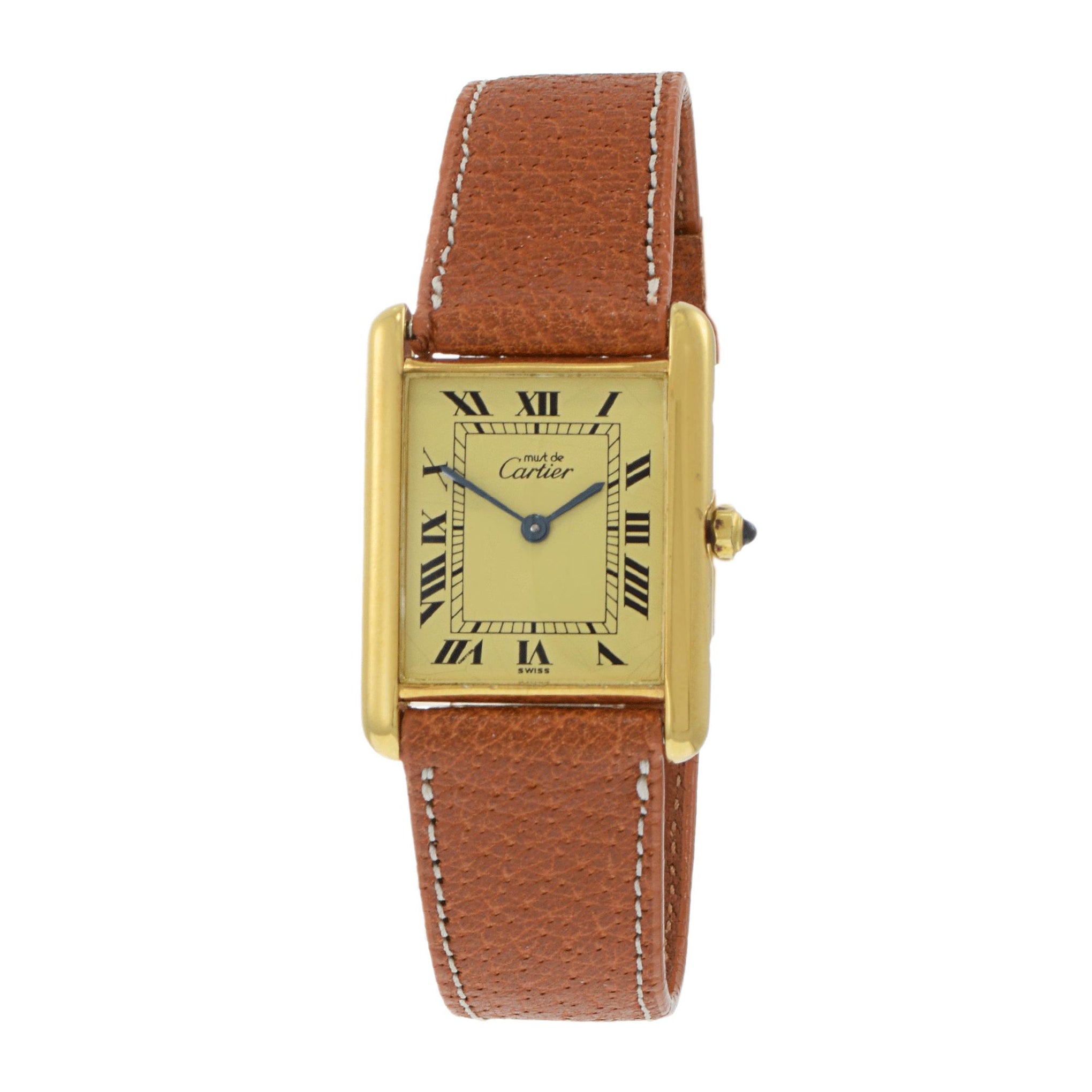 Vintage 1980's Must De Cartier Cream Dial Quartz