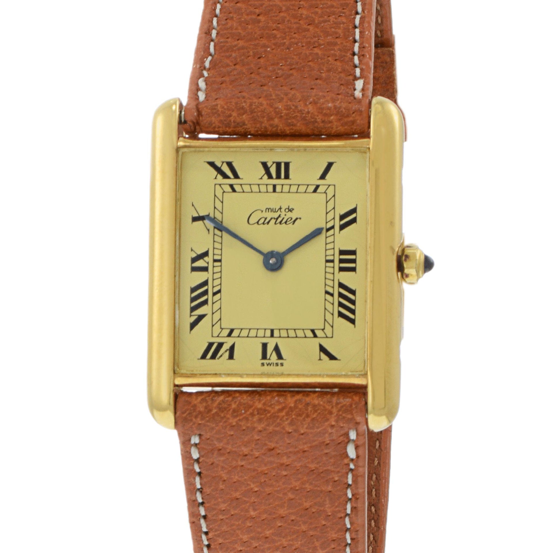 Vintage 1980's Must De Cartier Cream Dial Quartz