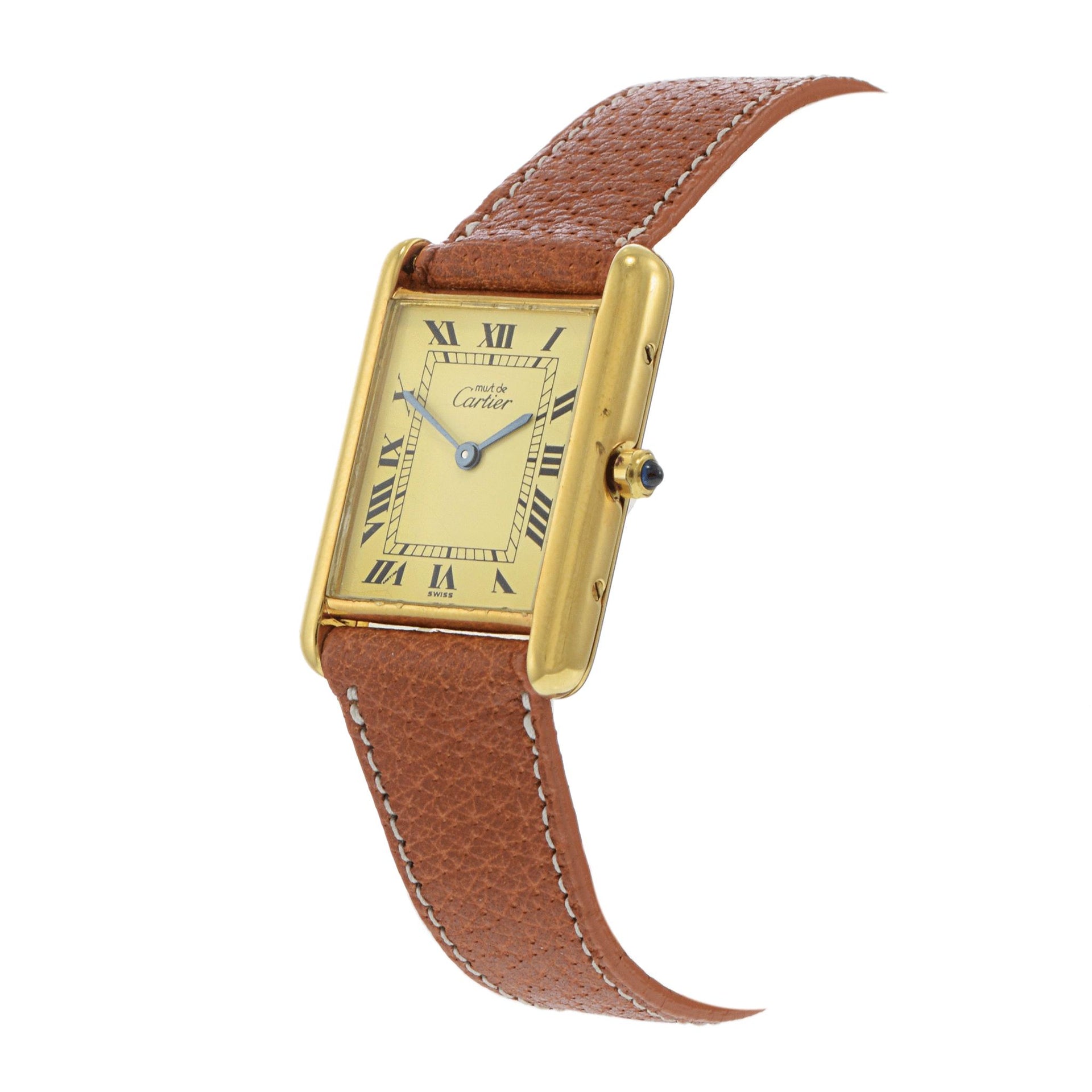 Vintage 1980's Must De Cartier Cream Dial Quartz