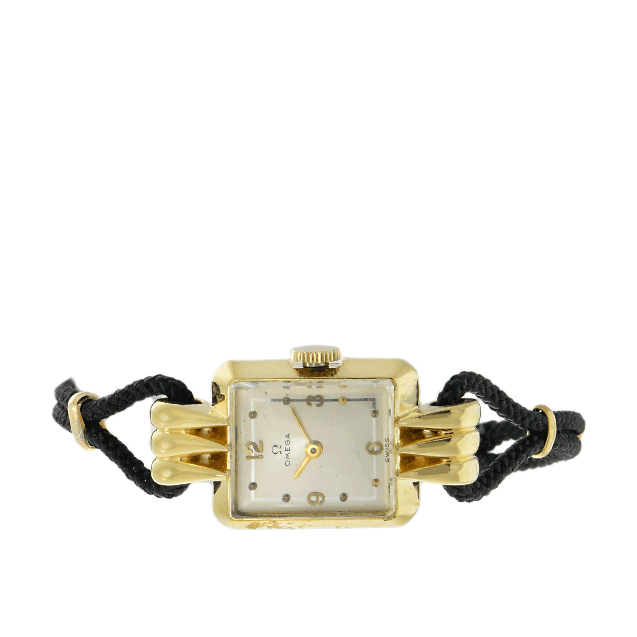 Vintage 1940s Omega Ladies' Cocktail Watch 14K Yellow Gold – Manual Wind