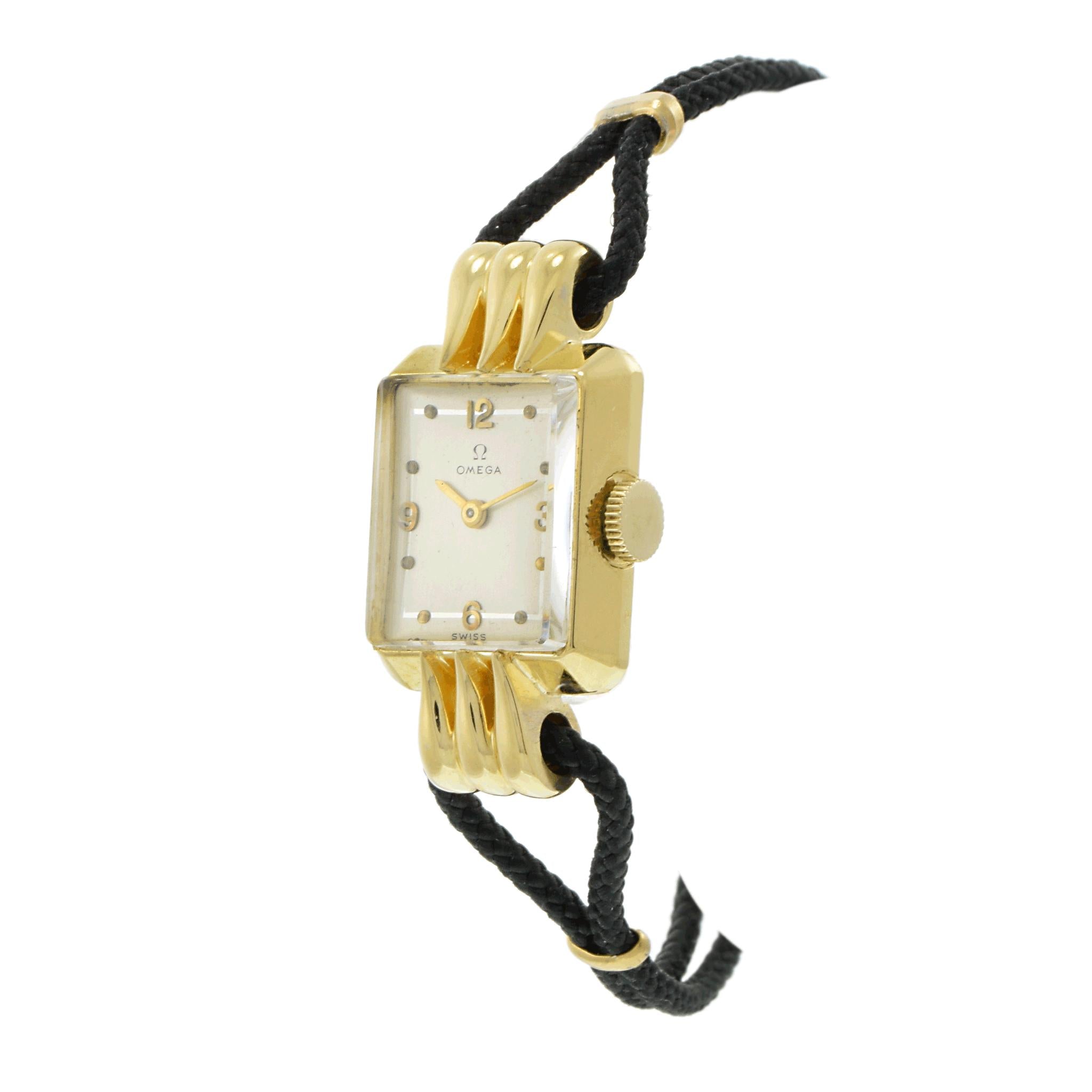 Vintage 1940s Omega Ladies' Cocktail Watch 14K Yellow Gold – Manual Wind