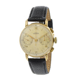 Vintage 1940s Angelus Watch Co. Swiss Chronograph 18K Yellow Gold