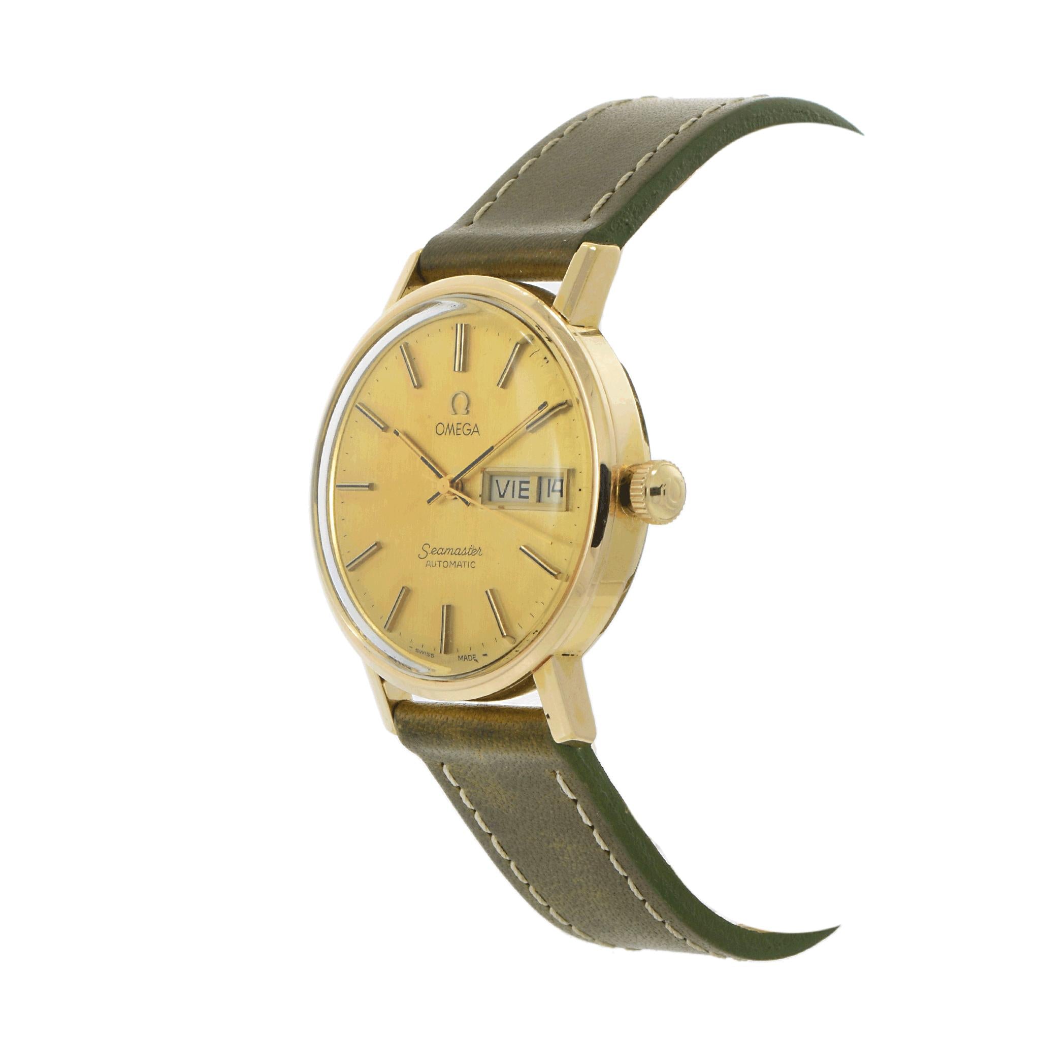 Vintage 1979 Omega Seamaster Day-Date 35MM Gold Top – Automatic