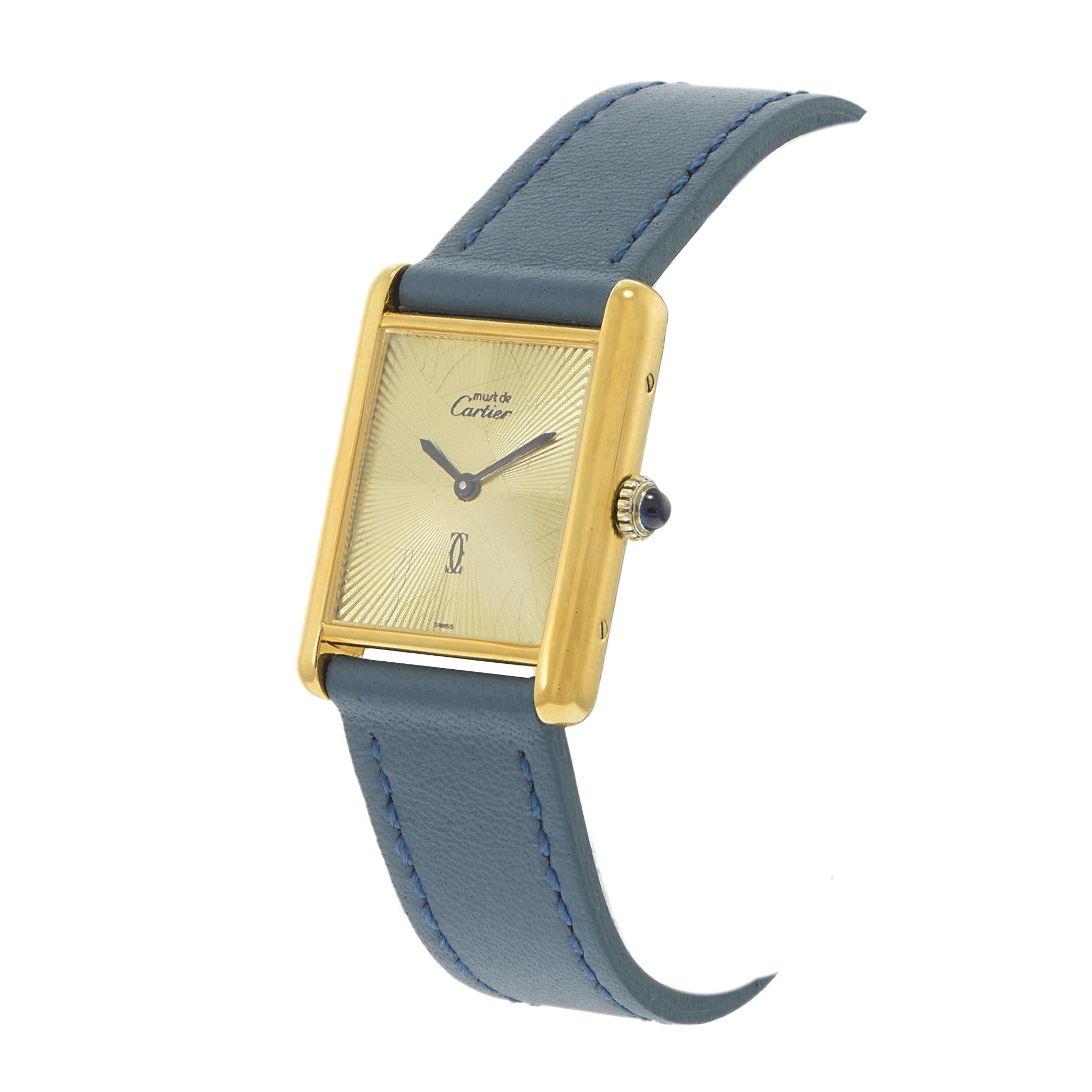 Vintage 1980s Must de Cartier Paris Mechanical Watch