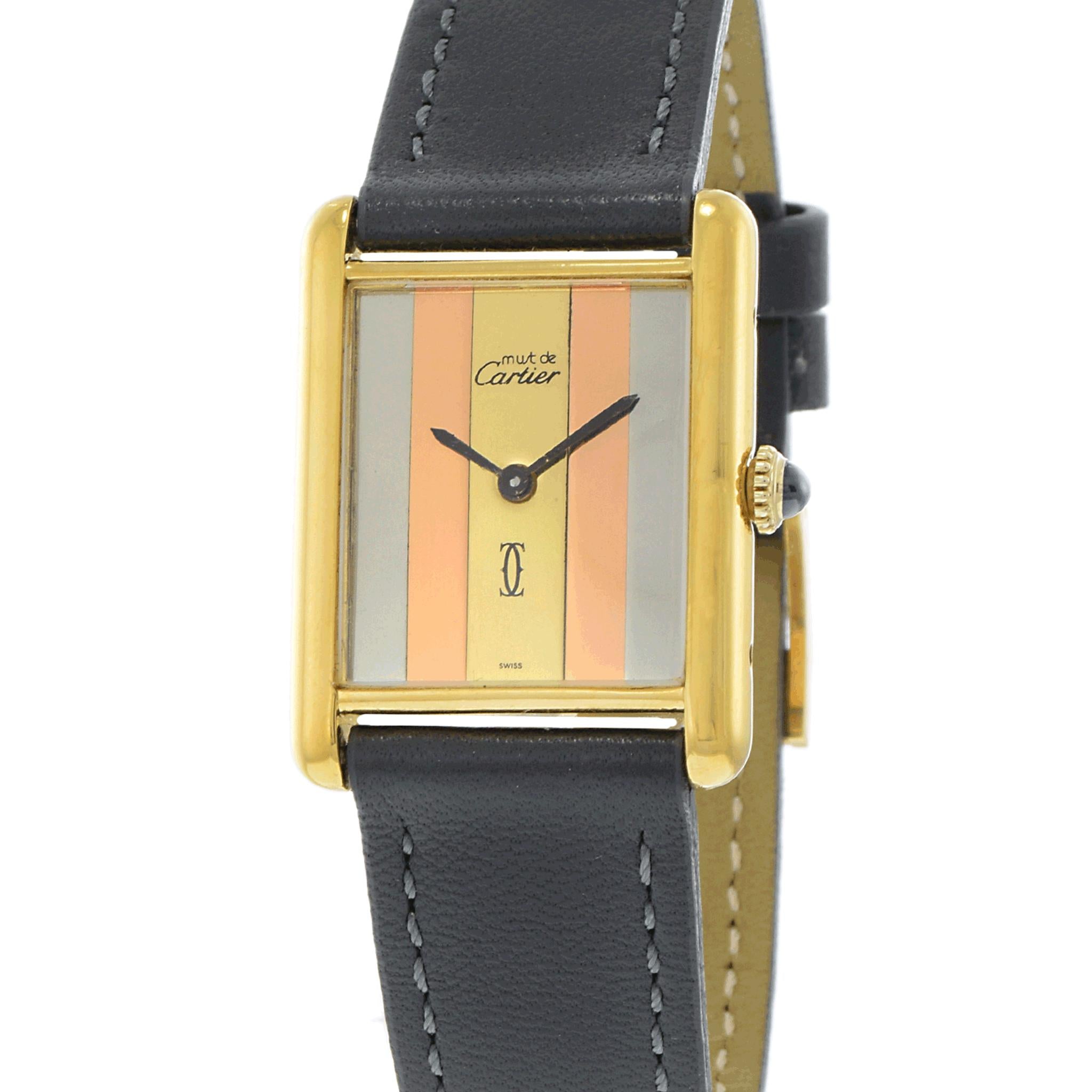 Vintage 1980s Must de Cartier Paris Mechanical Watch