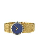 1980s Piaget 18KT Yellow Gold Watch with Lapis Dial