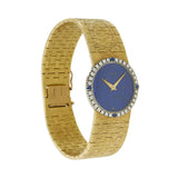 1980s Piaget 18KT Yellow Gold Watch with Lapis Dial