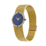 1980s Piaget 18KT Yellow Gold Watch with Lapis Dial