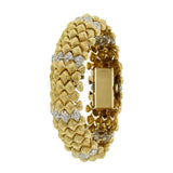 Goldie 18KT Yellow Gold and Diamond Vintage Lady’s Bombe Wristwatch