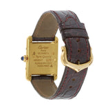 Vintage 1980s Must De Cartier Small Size Vermeil Quartz Watch