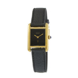 Vintage Cartier Must de Cartier Tank Vermeil Black Dial- Manual Wind