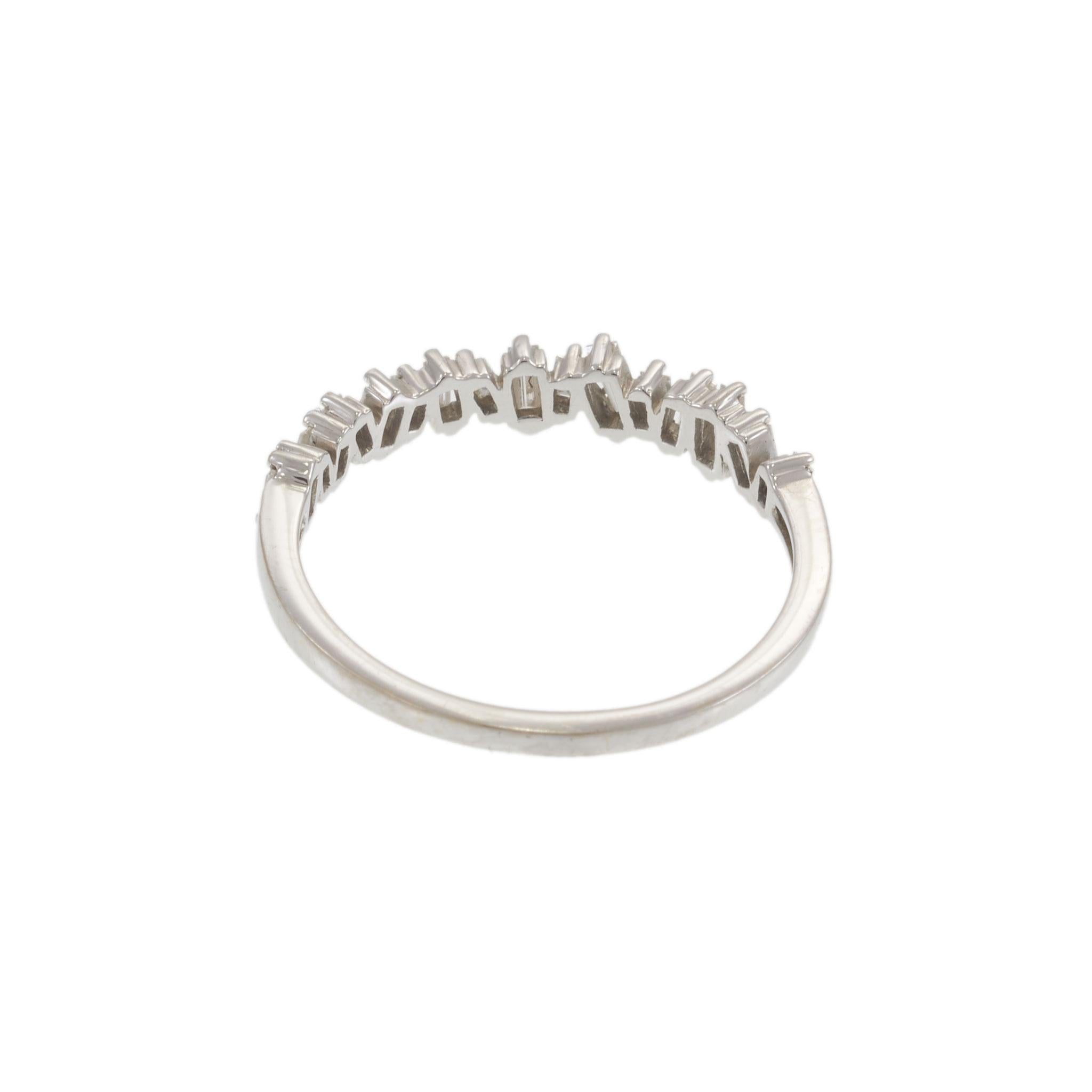 14KT White Gold Baguette Diamond Band Ring 0.50CT