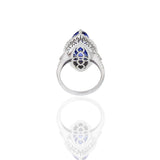 18KT White Gold Tanzanite And Diamond Ring