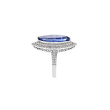 18KT White Gold Tanzanite And Diamond Ring