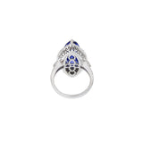 18KT White Gold Tanzanite And Diamond Ring