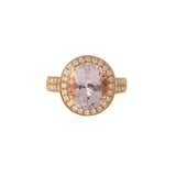 18KT Rose Gold And Diamond Morganite Ring