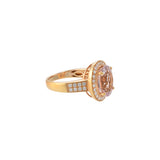 18KT Rose Gold And Diamond Morganite Ring