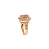 18KT Rose Gold And Diamond Morganite Ring